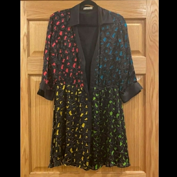 Alice+Olivia Raja V Neck Mini Shirt Dress - Picture 4 of 15